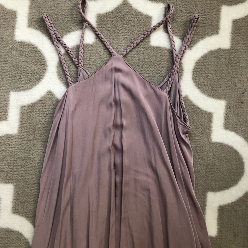 Braided strap handkerchief dress